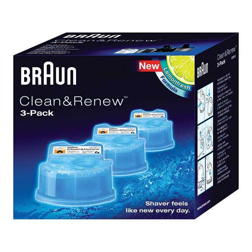 Braun Syncro Shaver System Clean And Renew Refill Cartridges, CCR3, 3 Ea/Pack